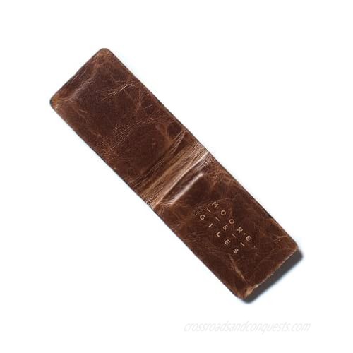 Moore and Giles Leather Money Clip - Brown