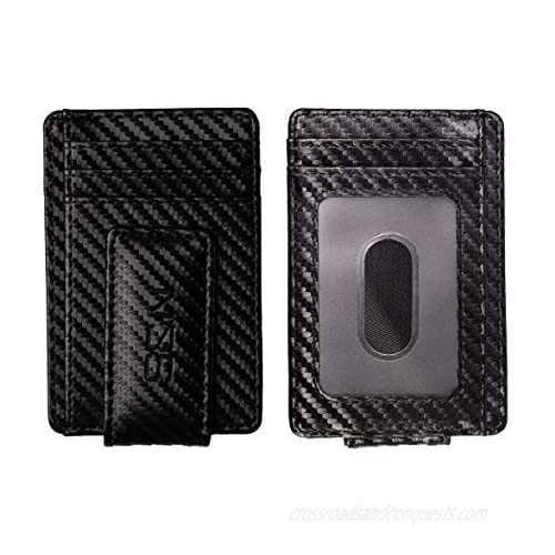 S&N Carbon Fiber Front Pocket Money Clip RFID Blocking Wallet Gift Set  Medium