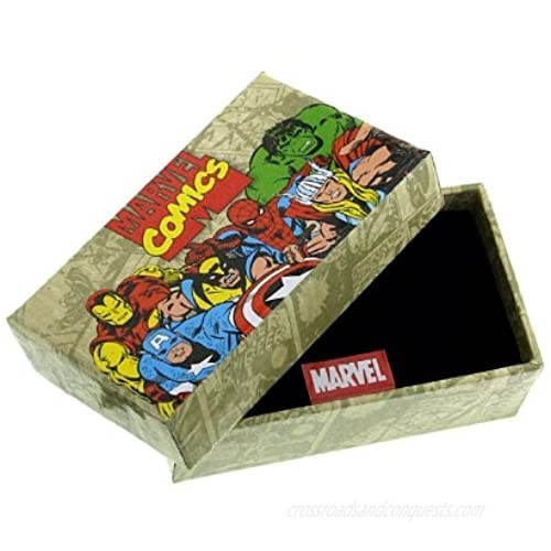 Spiderman Silver Web Cufflinks and Money Clip Box Set