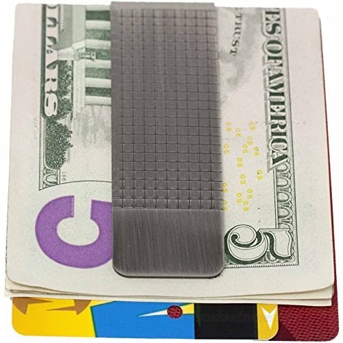 Stainless Steel Boxed Money Clip (Pebble Grain Antique Silver)