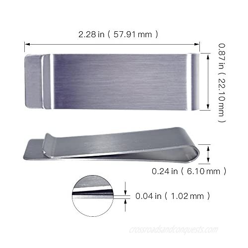 Stainless Steel Money Clip SourceTon 4 Pack Slim Wallet Credit Card Holder Minimalist Wallet - Silver