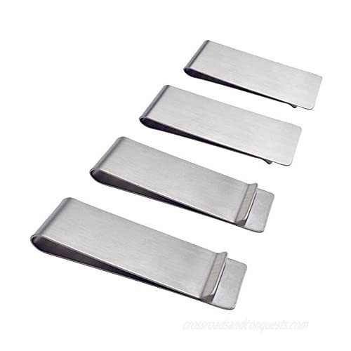 Stainless Steel Money Clip  SourceTon 4 Pack Slim Wallet  Credit Card Holder  Minimalist Wallet - Silver