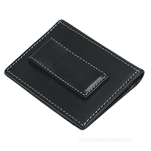 SWISS REIMAGINED Mens Genuine Leather Slim RFID Wallet with Magnetic Money Clip