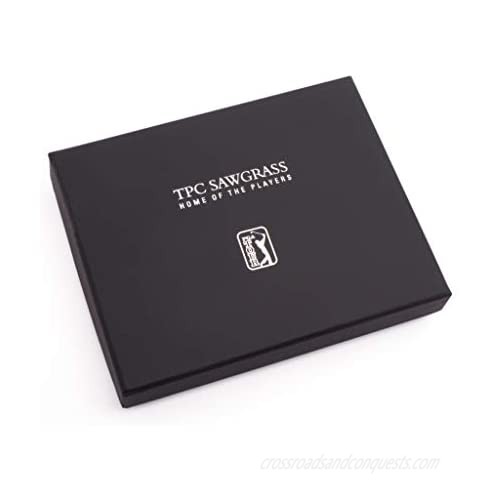 Tokens & Icons PGA THE PLAYERS 2014 Championship Golf Tour TPC Sawgrass Pin Flag Money Clip Wallet Front/Back Pocket Leather Cash/Credit Card Holder