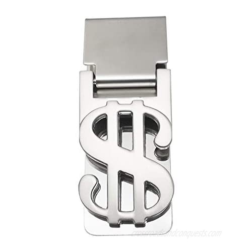 WE HANGON Stainless Steel Metal Dollar Money Clip Credit Card clip Holder noval gift for boyfriend family friend