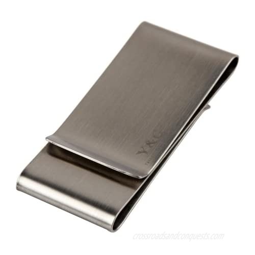 Y&G Men's Fashion Slim Wallet Stainless Steel Money Clip Simple Style