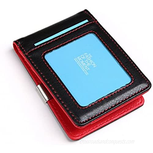 Y&G YCM15A04 Excellent Fantastic Red Stainless Steel Leather Money Clip Card Holder Father Days Fashion Gifts for Lawyers