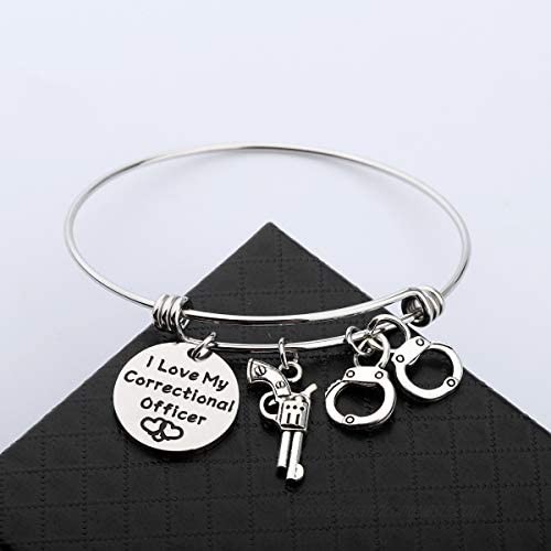 Gzrlyf Correctional Officer Wife Gifts I Love My Correctional Officer Bracelet for Wife Mom