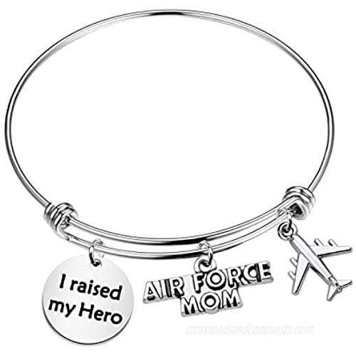 Gzrlyf I Raised My Hero Air Force Mom Bracelet Proud Air Force Mom Gifts Military Mom Gifts