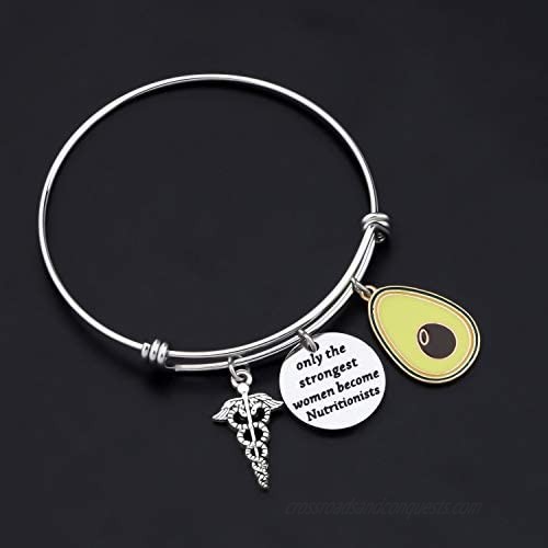 Gzrlyf Nutritionist Gifts Bracelet Nutritionist Jewelry Dietitian Gifts Nutritionist Appreciation Gifts Only The Strongest Women Become Nutritionists