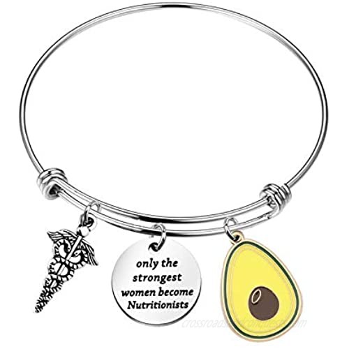 Gzrlyf Nutritionist Gifts Bracelet Nutritionist Jewelry Dietitian Gifts Nutritionist Appreciation Gifts Only The Strongest Women Become Nutritionists