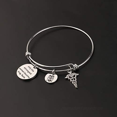 Gzrlyf X-ray Tech Bracelet Radiology Technician Gifts Radiology Gifts Only the Strongest Women Become X-ray Techs