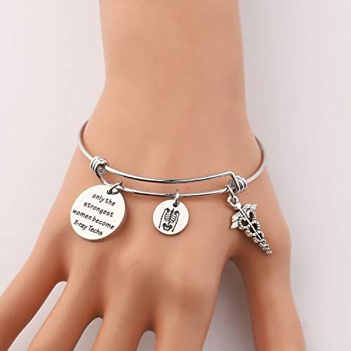 Gzrlyf X-ray Tech Bracelet Radiology Technician Gifts Radiology Gifts Only the Strongest Women Become X-ray Techs