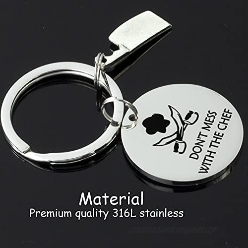 Hutimy Chef Gifts Keychain for Cooks Men Women Best Chefs Jewelry Ideas Culinary Gift Baking Themed Presents for a Baker the Cooker Cook Keychain