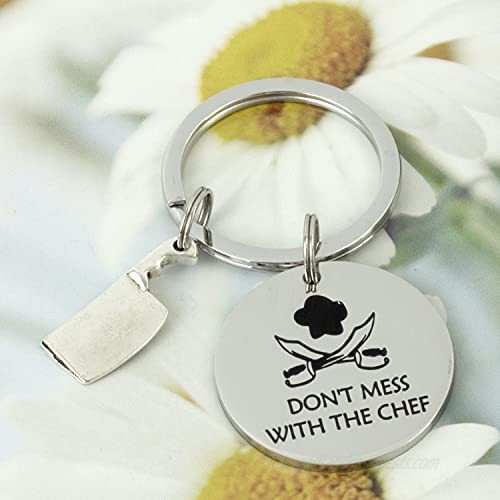 Hutimy Chef Gifts Keychain for Cooks Men Women Best Chefs Jewelry Ideas Culinary Gift Baking Themed Presents for a Baker the Cooker Cook Keychain
