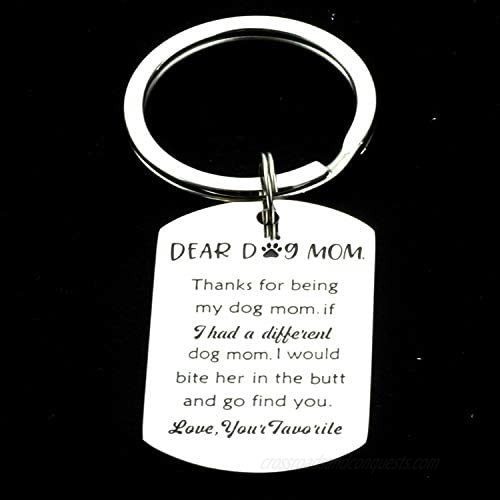 Kivosliviz Dog Mom Keychain Best Dog Mom Jewelry Dog Lover Keychains Dog Lover Jewelry for Women
