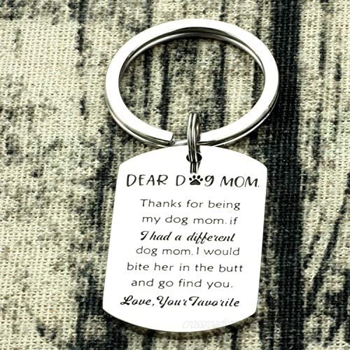 Kivosliviz Dog Mom Keychain Best Dog Mom Jewelry Dog Lover Keychains Dog Lover Jewelry for Women