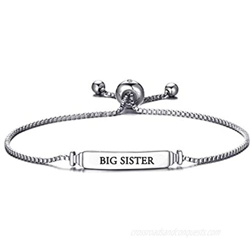 Philip Jones Big Sister ID Friendship Bracelet with Quote Card Created with Austrian Crystals