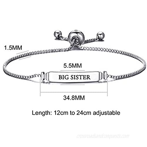 Philip Jones Big Sister ID Friendship Bracelet with Quote Card Created with Austrian Crystals