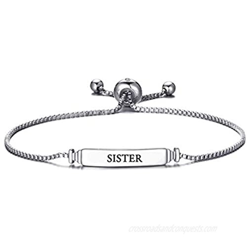 Philip Jones Sister ID Friendship Bracelet with Quote Card Created with Austrian Crystals