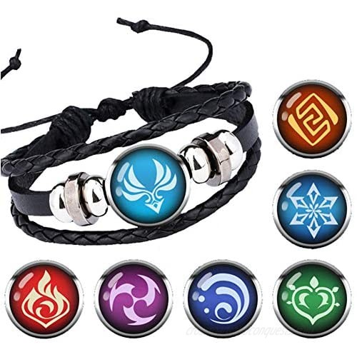 JIAJIAHONG 7PCS Genshin Impact Bracelet  Game Genshin Impact Element God's Eye Bracelet Accessories