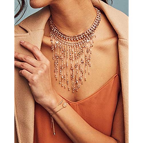 Kendra Scott Elaina Adjustable Chain Bracelet for Women Fashion Jewelry Gold-Plated