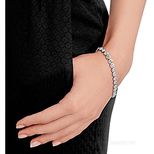SWAROVSKI Women's Angelic Jewelry Collection Rhodium Finish Blue Crystals Clear Crystals