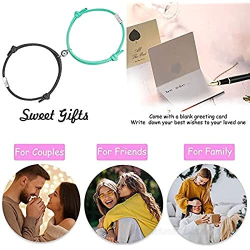 Tarsus Couples Magnetic Bracelets Mutual Attraction Eternal Love Relationship Matching Jewelry Gifts for Lover Women Men Bf Gf Friends