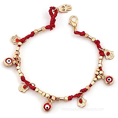 Moonlight Collections Protection Turkish Eye Bracelet Red Evil Eye Bracelet for Protection Kabbalah Red String Bracelet Hamsa Hand
