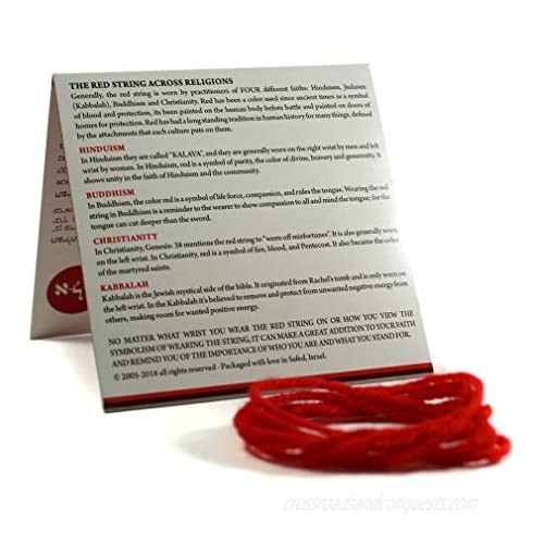 The Original Kabbalah Red String Bracelet from Israel - Red String Bracelet Pack 60 Inch Red String for up to 7 Evil Eye Protection Bracelets - Prayer Blessing & Instructions Included!