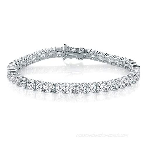 14K White Gold Plated Cubic Zirconia Classic Tennis Bracelet for Women Men 4mm Wedding jewelry