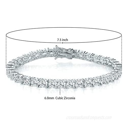 18k Gold Plated Tennis Bracelet Charm Cubic Zirconia Gemstone Bracelet for Women and Girls