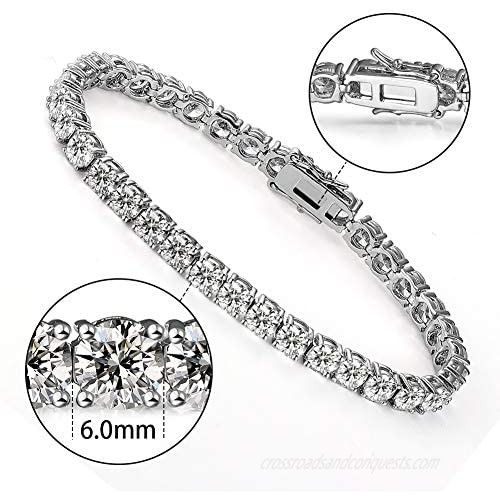 18k Gold Plated Tennis Bracelet Charm Cubic Zirconia Gemstone Bracelet for Women and Girls