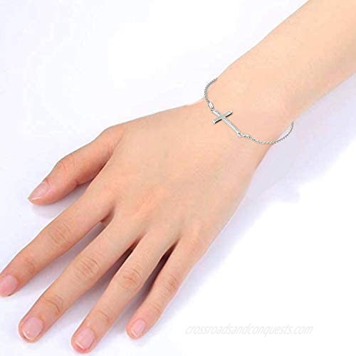 Jewelili Sterling Silver Diamond Bolo Bracelet (1/10 cttw)
