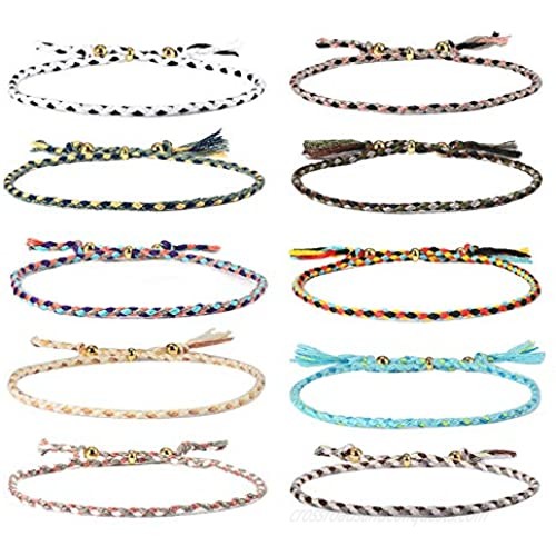 Jeka Handmade Wrap Friendship Braided Bracelet for Women Teen Girls Colorful Wrist Cord Adjustable Birthday Gifts-Party Favors