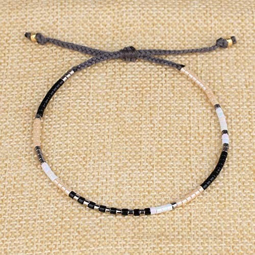 KELITCH Boho-color Crystal Shell Beaded Friendship Bracelets Handmade Strand Bracelet Bangles Jewelry For Summer