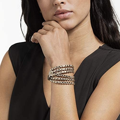 SWAROVSKI Women's Leather Look Crystal Power Bracelet Collection