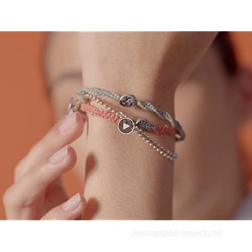 Wakami New World Charm Bracelet Set of 3 | Handmade Boho Jewelry | Friendship and Love Bracelets | Glass Beaded Waterproof | Strands with button and sliding closure | Fair Trade