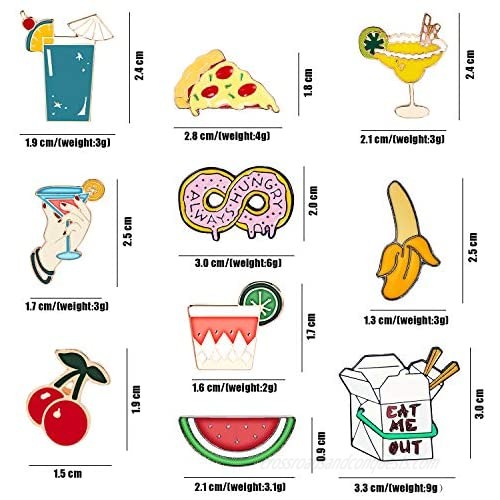 20 Pieces Cute Enamel Lapel Pin Set Cartoon Brooch Pin Badges Brooch Pins for Clothing Bags Jackets Accessory DIY Crafts (Style Set 1)