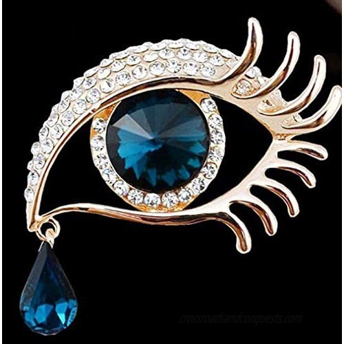 Comelyjewel Premium Quality Personality Tear of Angel Rhinestone Brooch Pin Covered Scarves Shawl Clip for Women Ladies