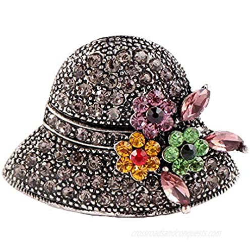 Comelyjewel Rhinestone Brooch Pins for Women Hat Jewelry Brooch Pins Durable and Useful