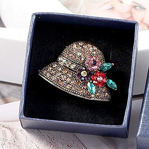 Comelyjewel Rhinestone Brooch Pins for Women Hat Jewelry Brooch Pins Durable and Useful