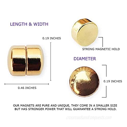 Hijab Magnets - Strongest Commercial Strength Magnetic Hijab Pins: Gold Silver Charcoal [Pack of 3]