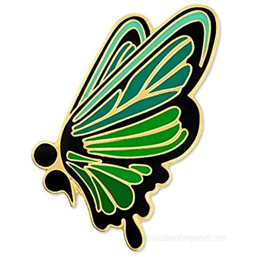 PinMart Green Semicolon Butterfly Mental Health Suicide Prevention Lapel Pin