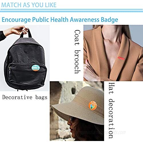 Senteria 8PCS Vaccinated Brooch Pins for Women Men Thanks Science Ask Me About My Vaccination Button Pins Commemorative Vaccinated Badges for Family Friends